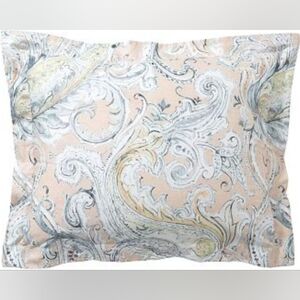 Set of 2 Pottery Barn Malorie Reversible Organic Sham Paisley Warm Dewyk…